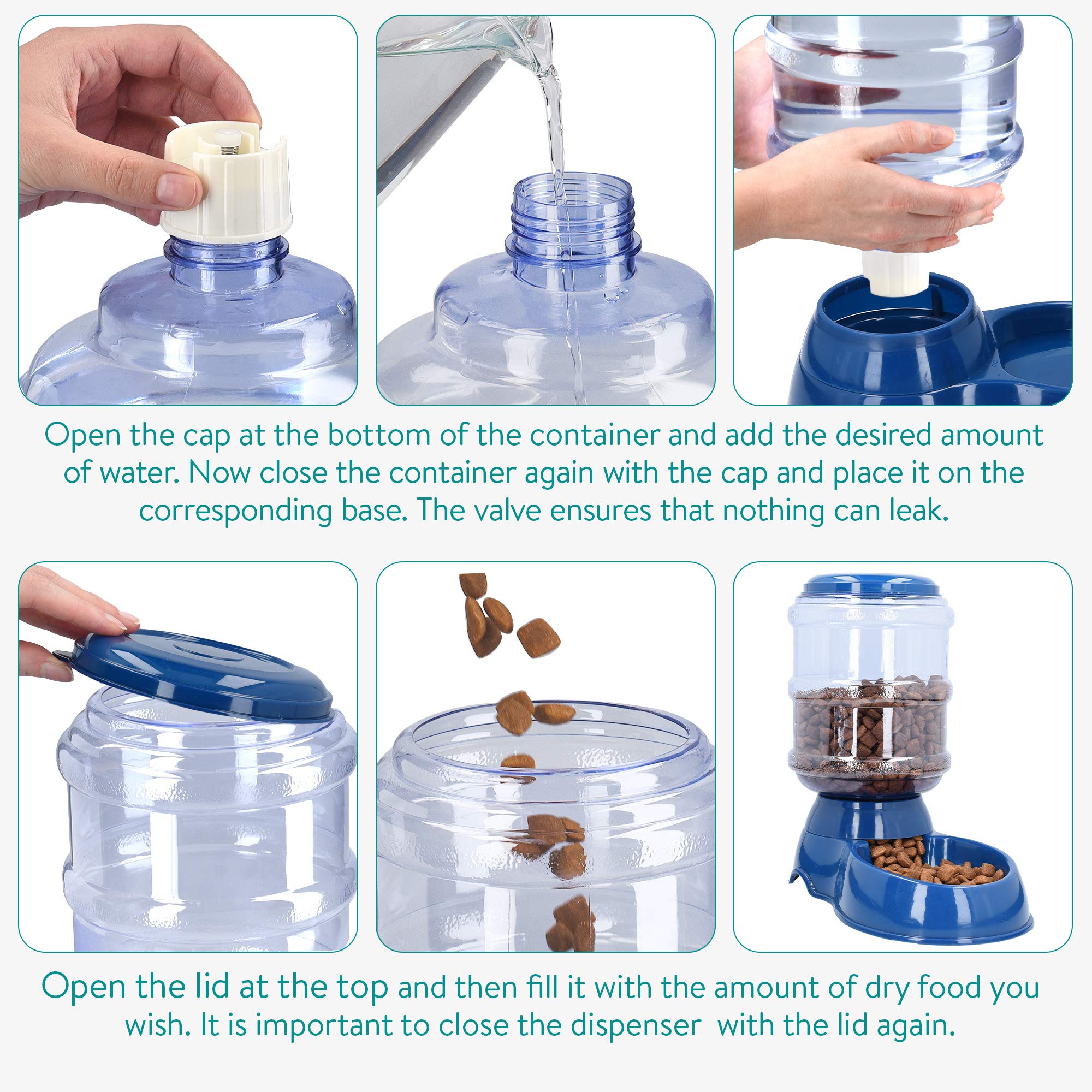 navaris-animals-futter-und-wasserspender-set-trockenfutter image 3