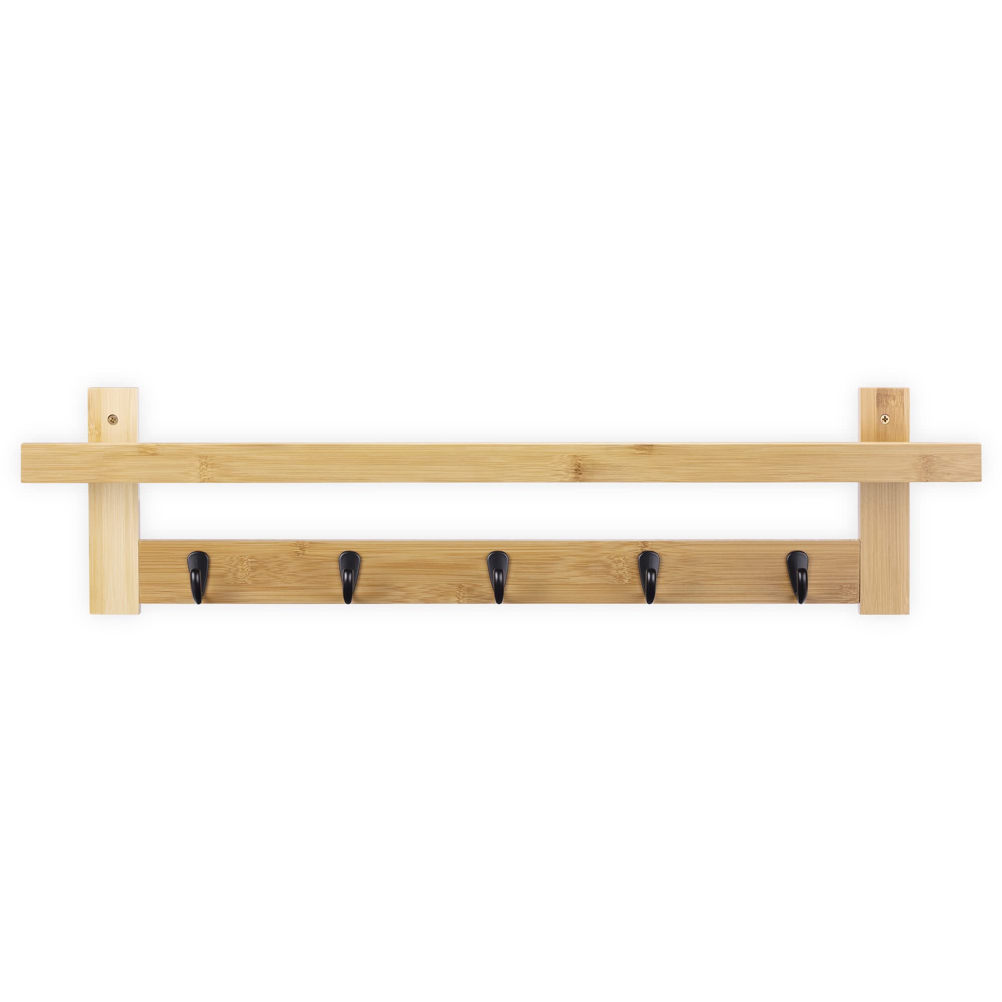 navaris-living-wandgarderobe-bambus-ablage-74x12x18cm-5-haken image 6