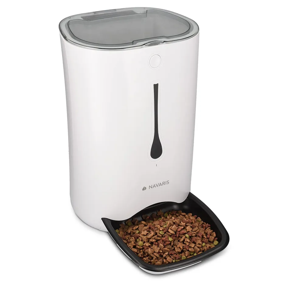 navaris-futterautomat-6l-timer-futterspender-display-katze-hund image 1