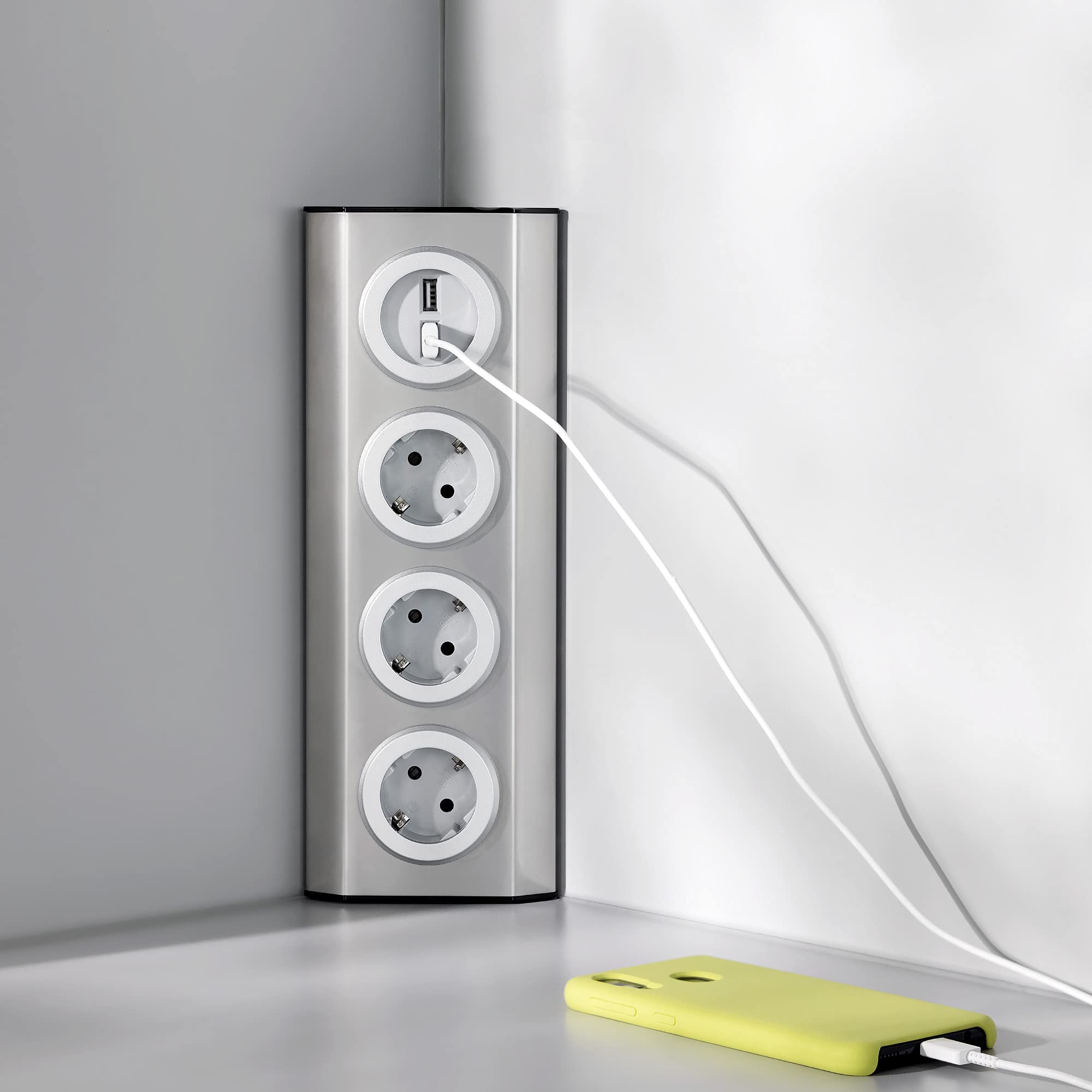 navaris-office-k-chensteckdose-3-fach-edelstahl-usb-silber image 5