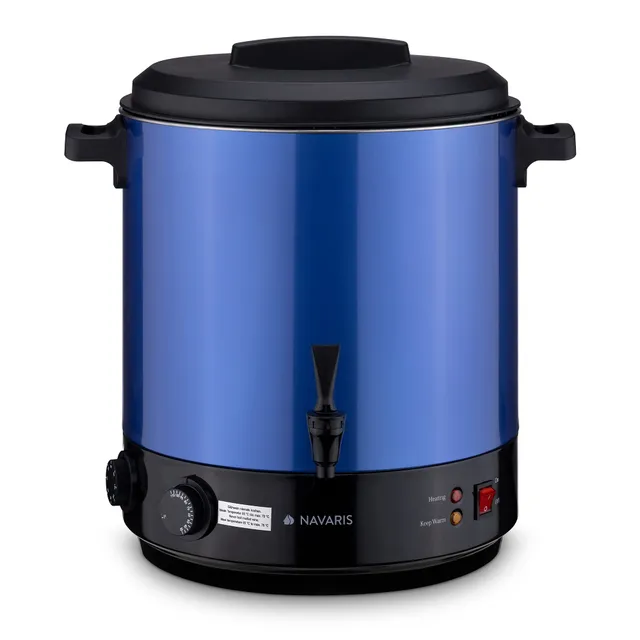 navaris-kitchen-einkochautomat-27l-einkochtopf-blau-mit-zapfhahn image 1