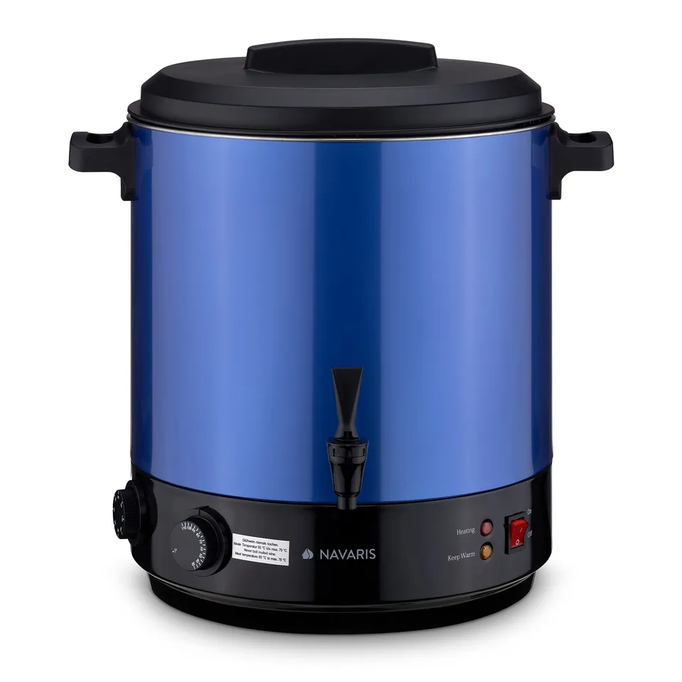 navaris-kitchen-einkochautomat-27l-einkochtopf-blau-mit-zapfhahn image 1