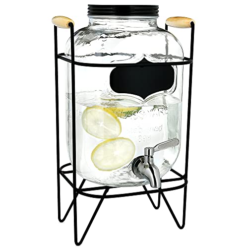 navaris-getr-nkespender-5-liter-glas-mit-edelstahl-zapfhahn-st-nder image 7