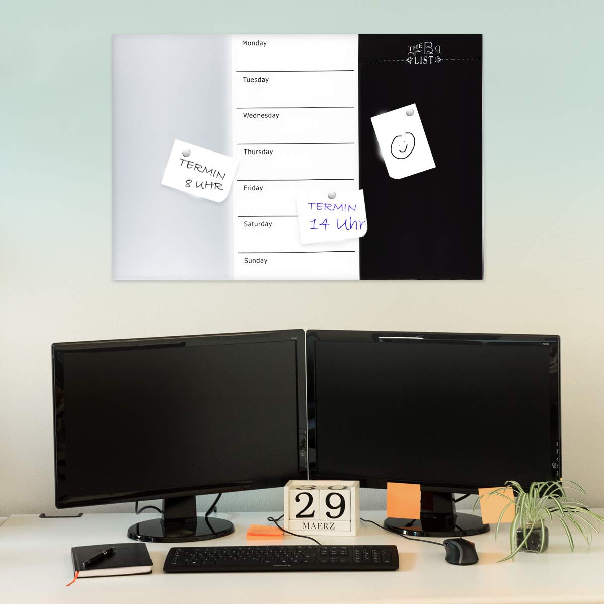 navaris-wochenplaner-magnettafel-glas-60x40-whiteboard image 2