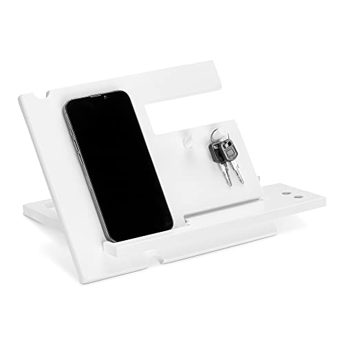 navaris-handy-dockingstation-bambus-wei-schreibtisch-organizer image 7