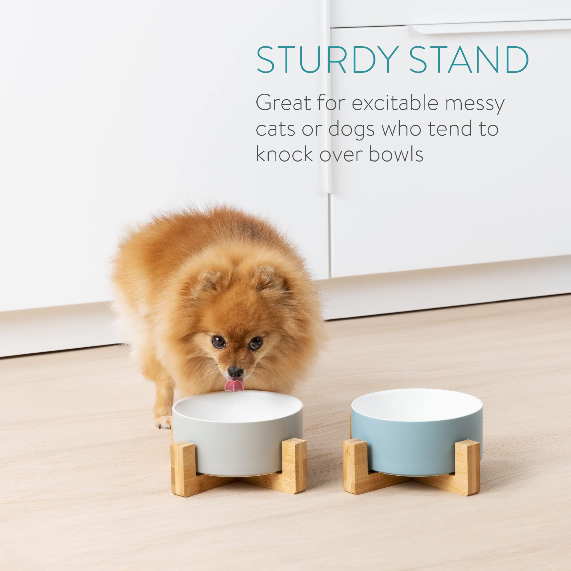 navaris-futternapf-keramik-hund-katze-blau-grau-2er-set image 5