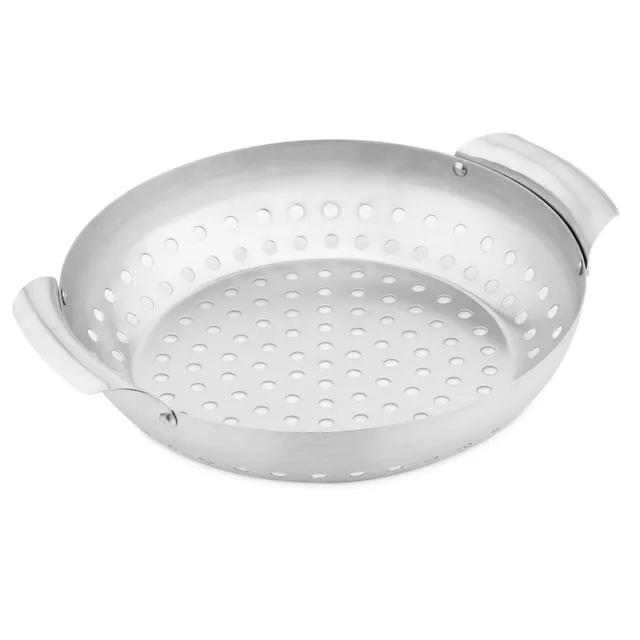 navaris-kitchen-grillschale-rund-edelstahl-grillkorb-23-cm image 1