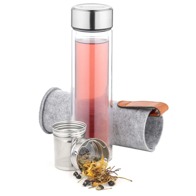 navaris-kitchen-teeflasche-glas-500ml-mit-sieb-und-filzh-lle image 1