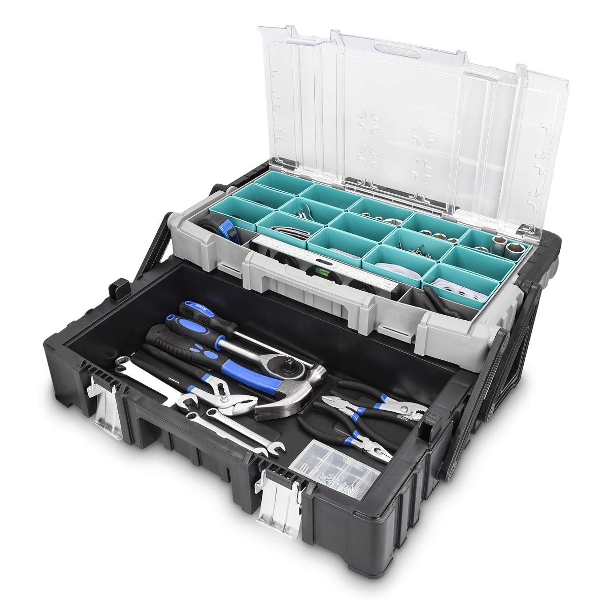 navaris-travel-werkzeugkoffer-leer-22-zoll-56cm-mit-15-f-chern image 8