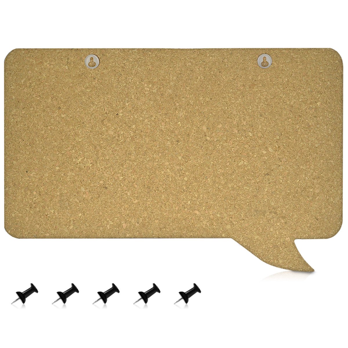 navaris-office-kork-pinnwand-sprechblase-44x29-cm-mit-pins image 3