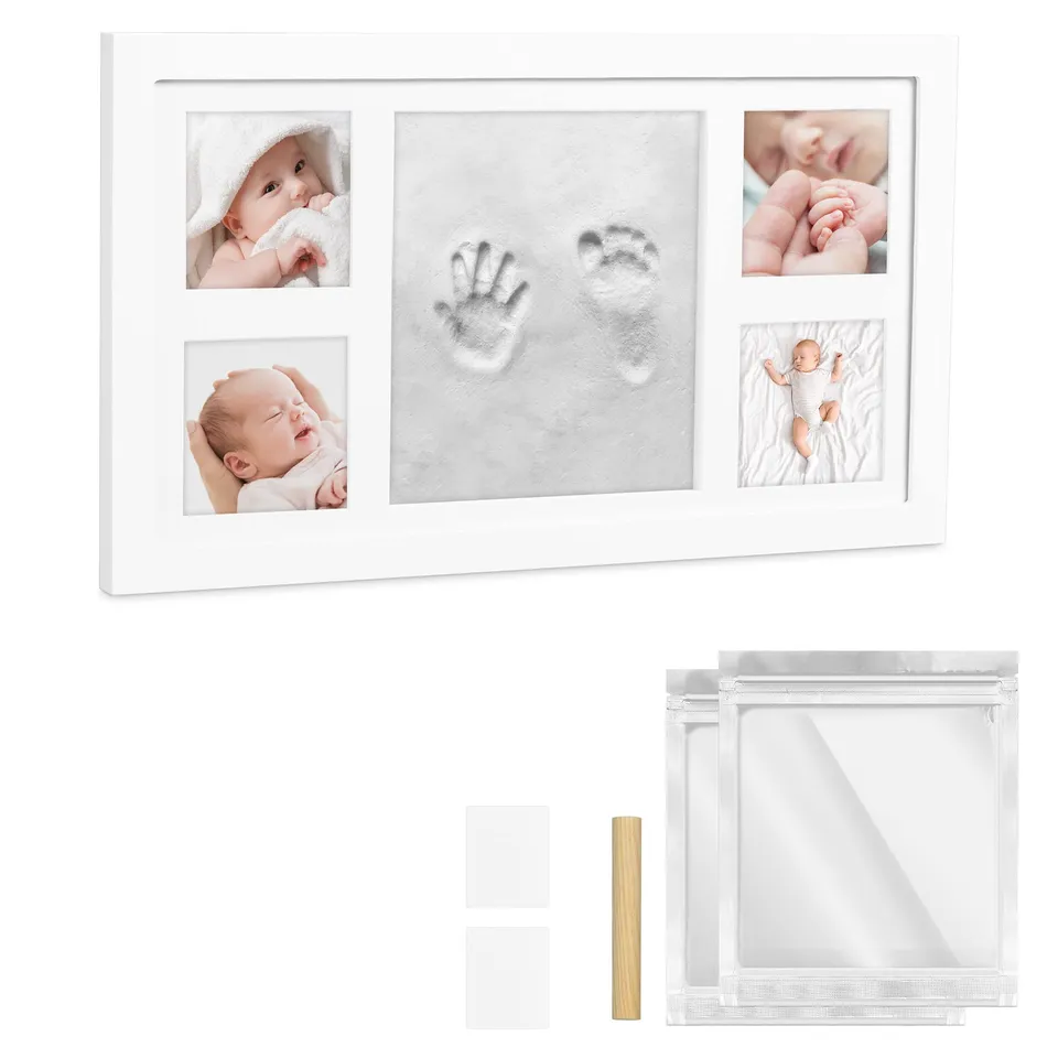 navaris-baby-bilderrahmen-mit-gipsabdruck-42-5-cm-abdruckset image 1