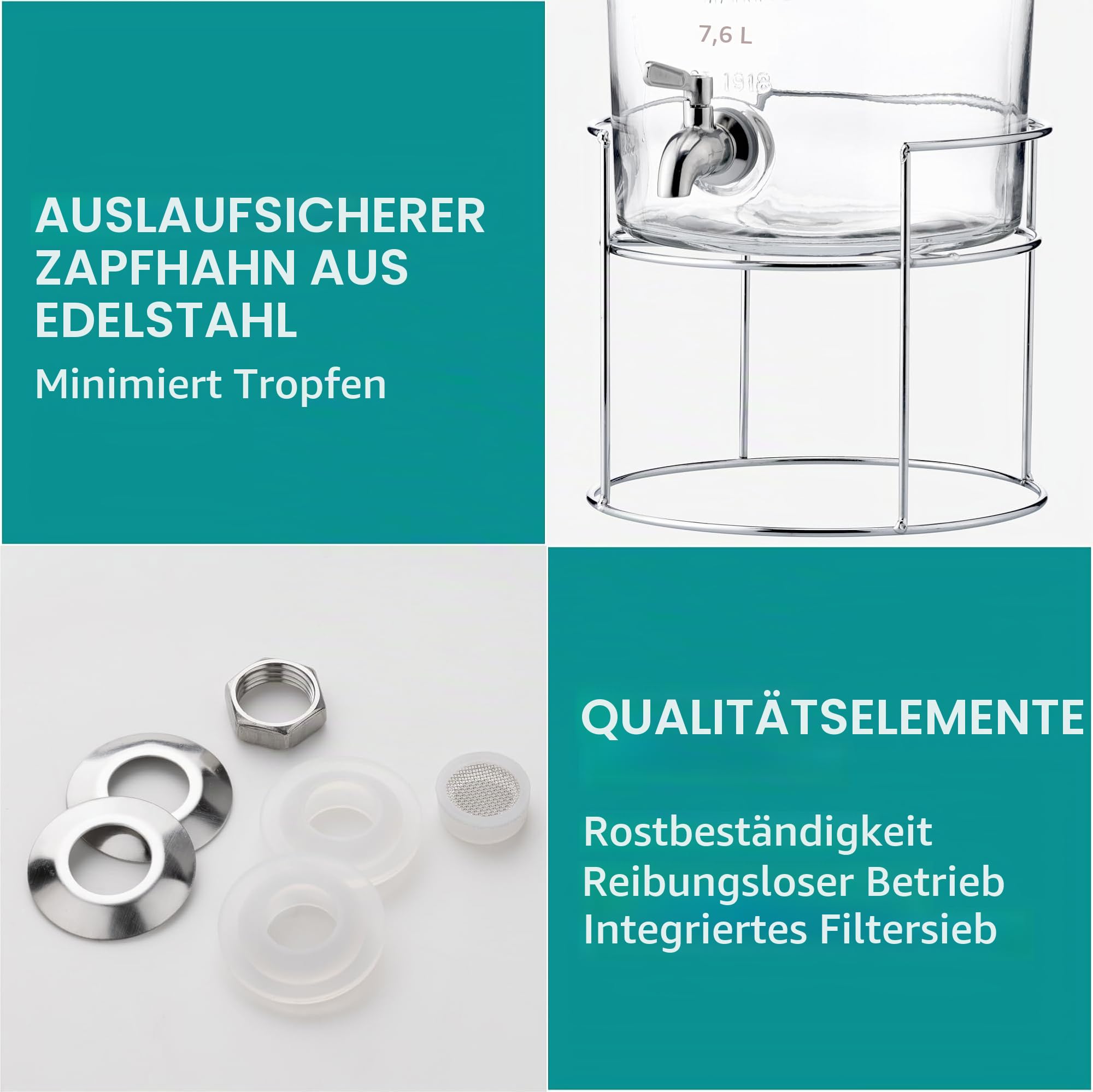 navaris-kitchen-getr-nkespender-glas-8-liter-metallst-nder image 5