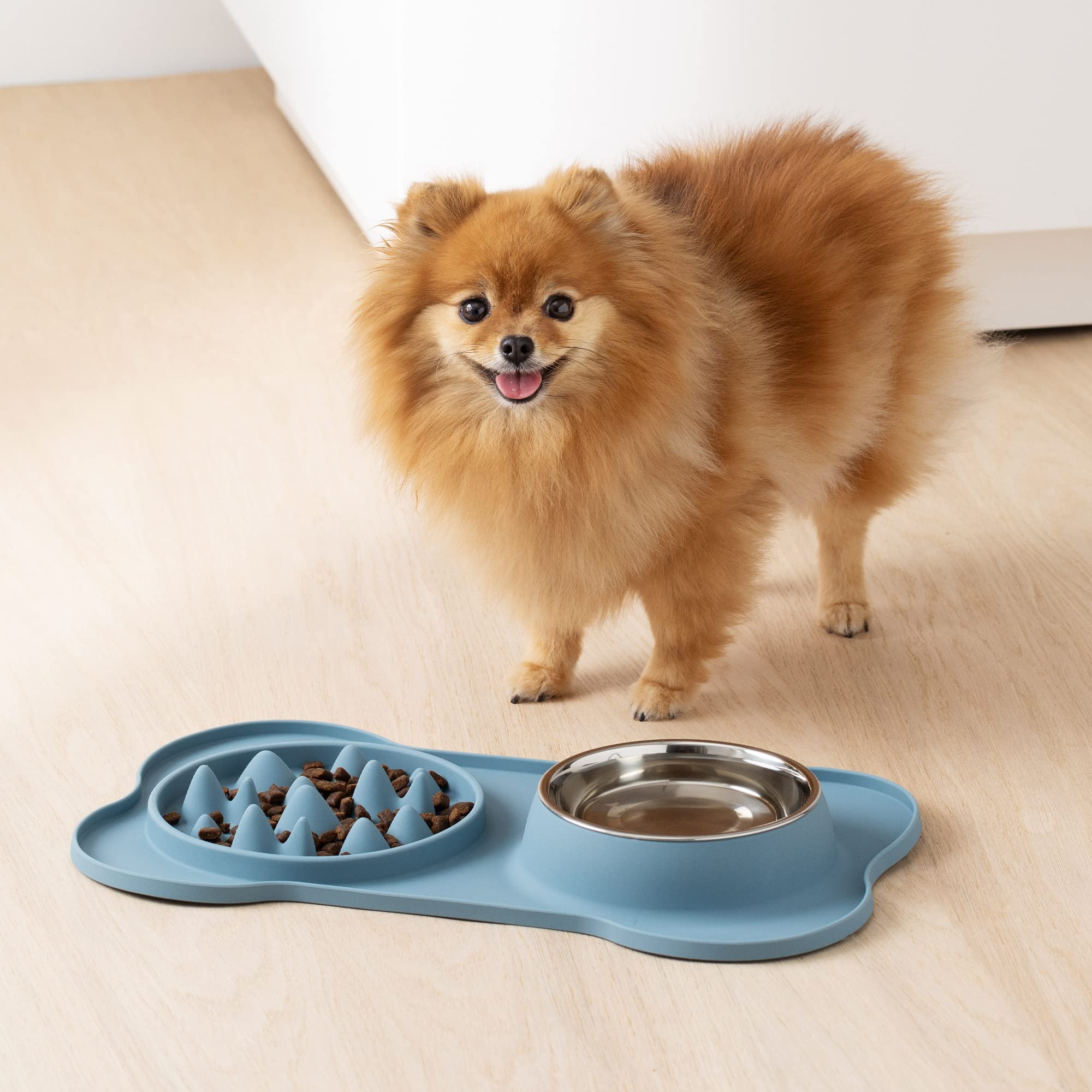 navaris-antischlingnapf-hund-fressnapf-silikon-edelstahl image 2