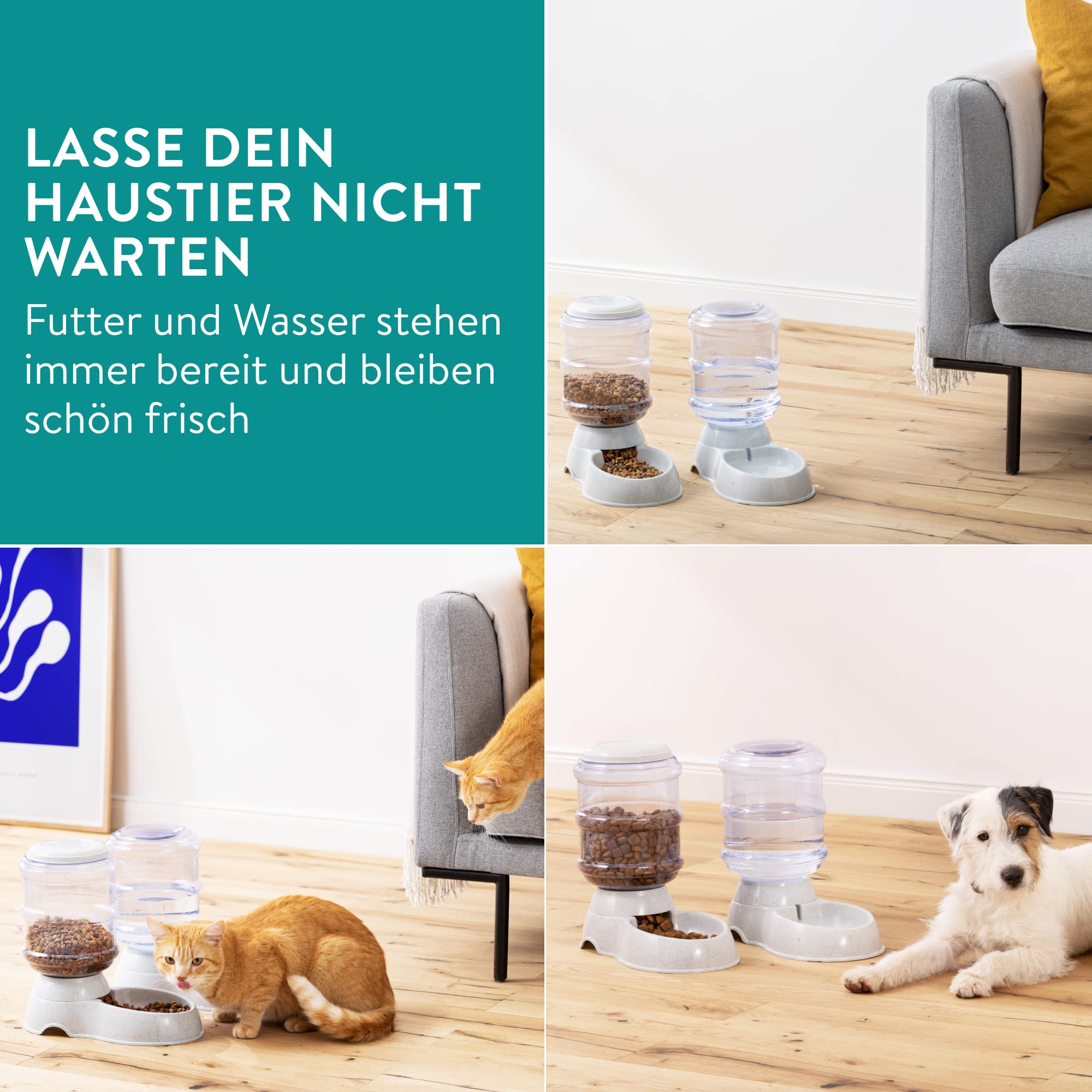 navaris-animals-futterspender-2x3-8l-grau-doppelpack image 7