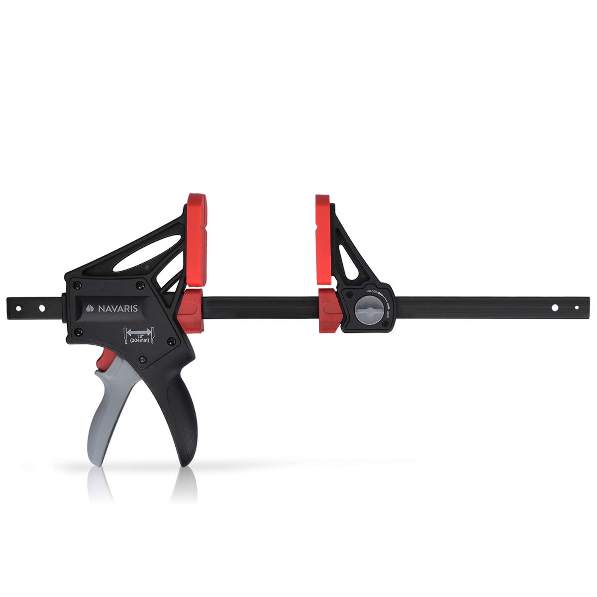 navaris-einhandzwinge-30cm-schraubzwinge-mit-180kg-spannkraft image 1