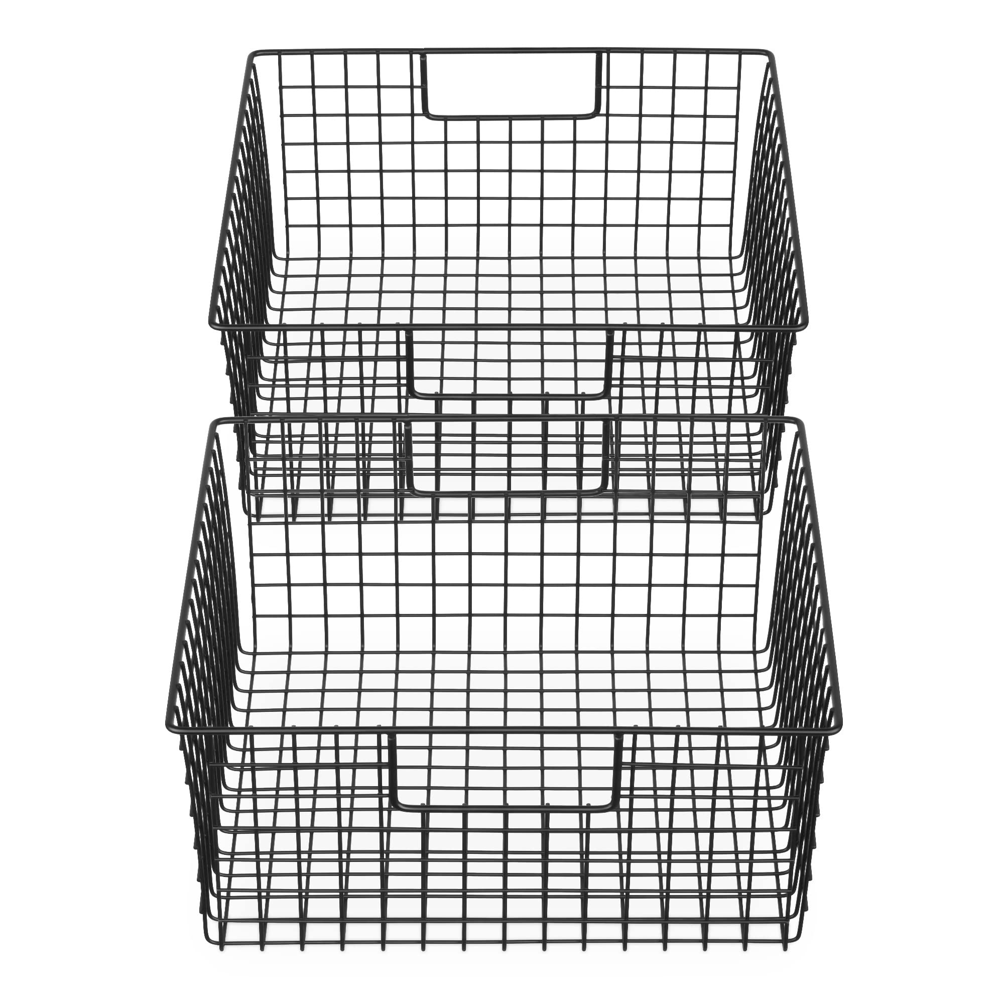 navaris-living-drahtkorb-metall-2er-set-schwarz-30-5-cm image 7