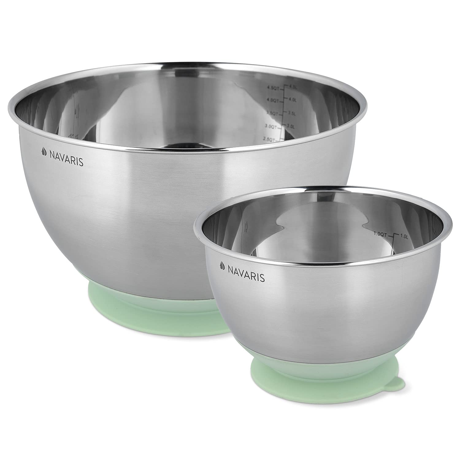 navaris-kitchen-r-hrsch-ssel-edelstahl-2er-set-mintgr-n-saugnapf image 5
