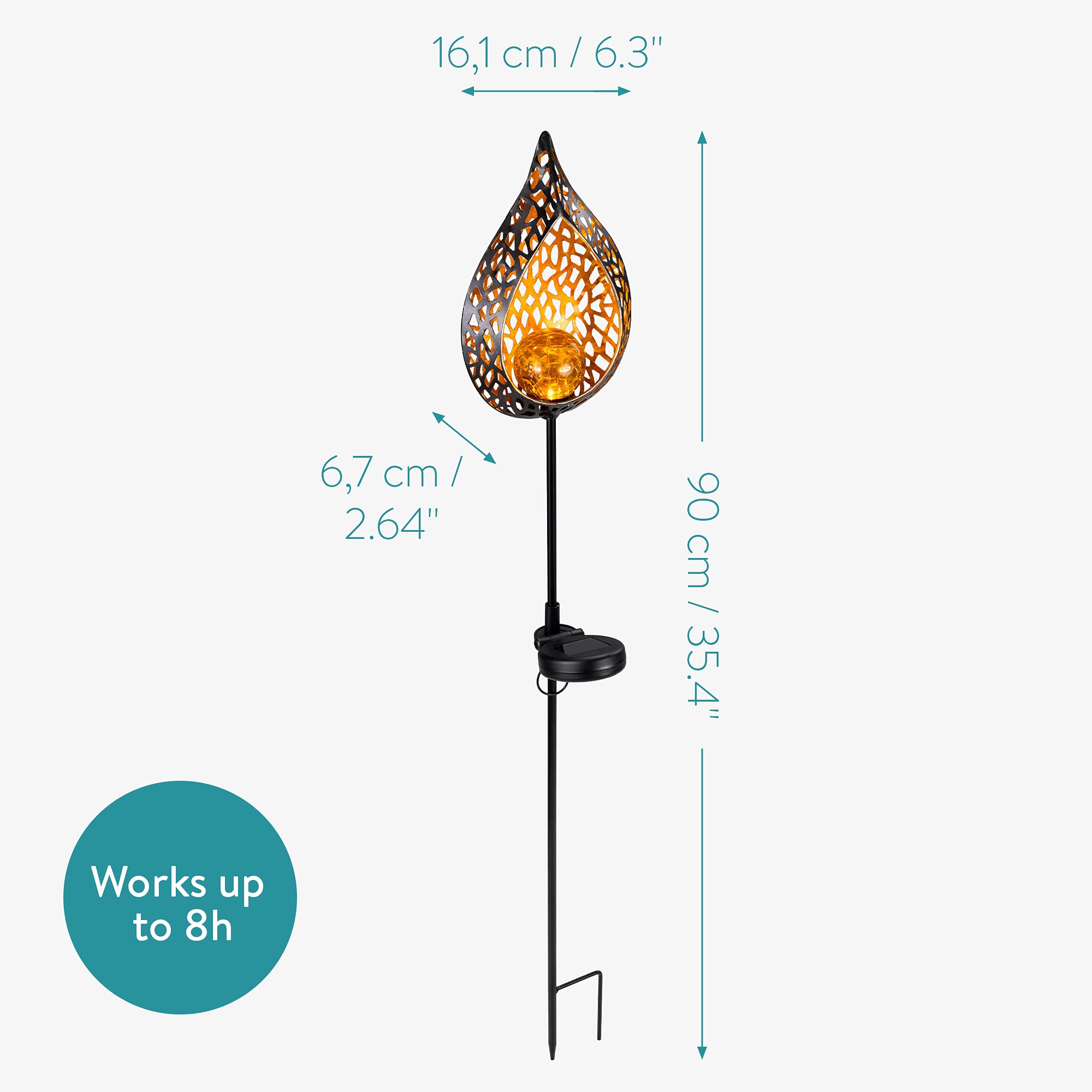 navaris-garden-led-solar-gartenfackel-tropfen-90-cm-2er image 4