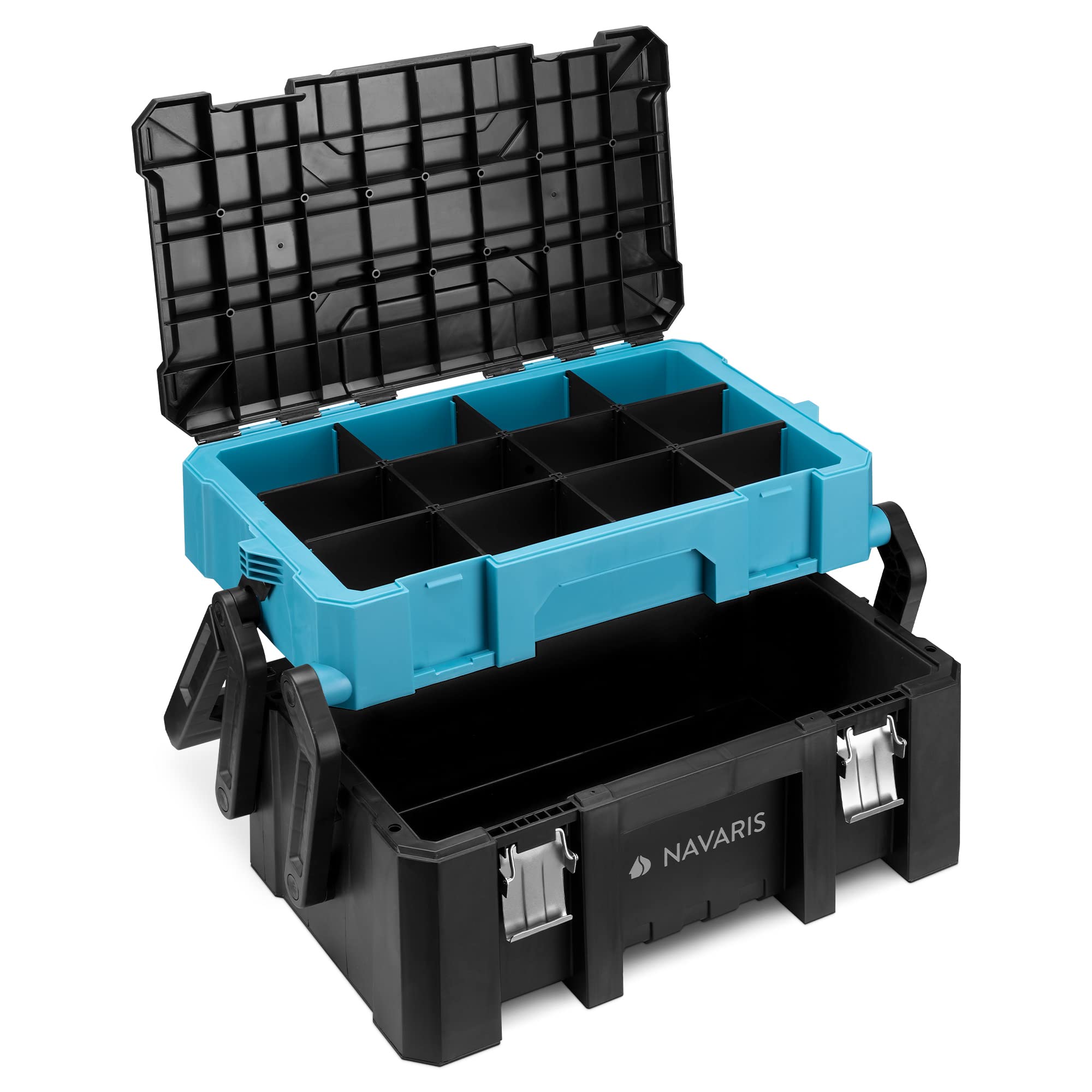 navaris-travel-werkzeugkasten-23-leer-57-5x31x29cm-2-ebenen image 6