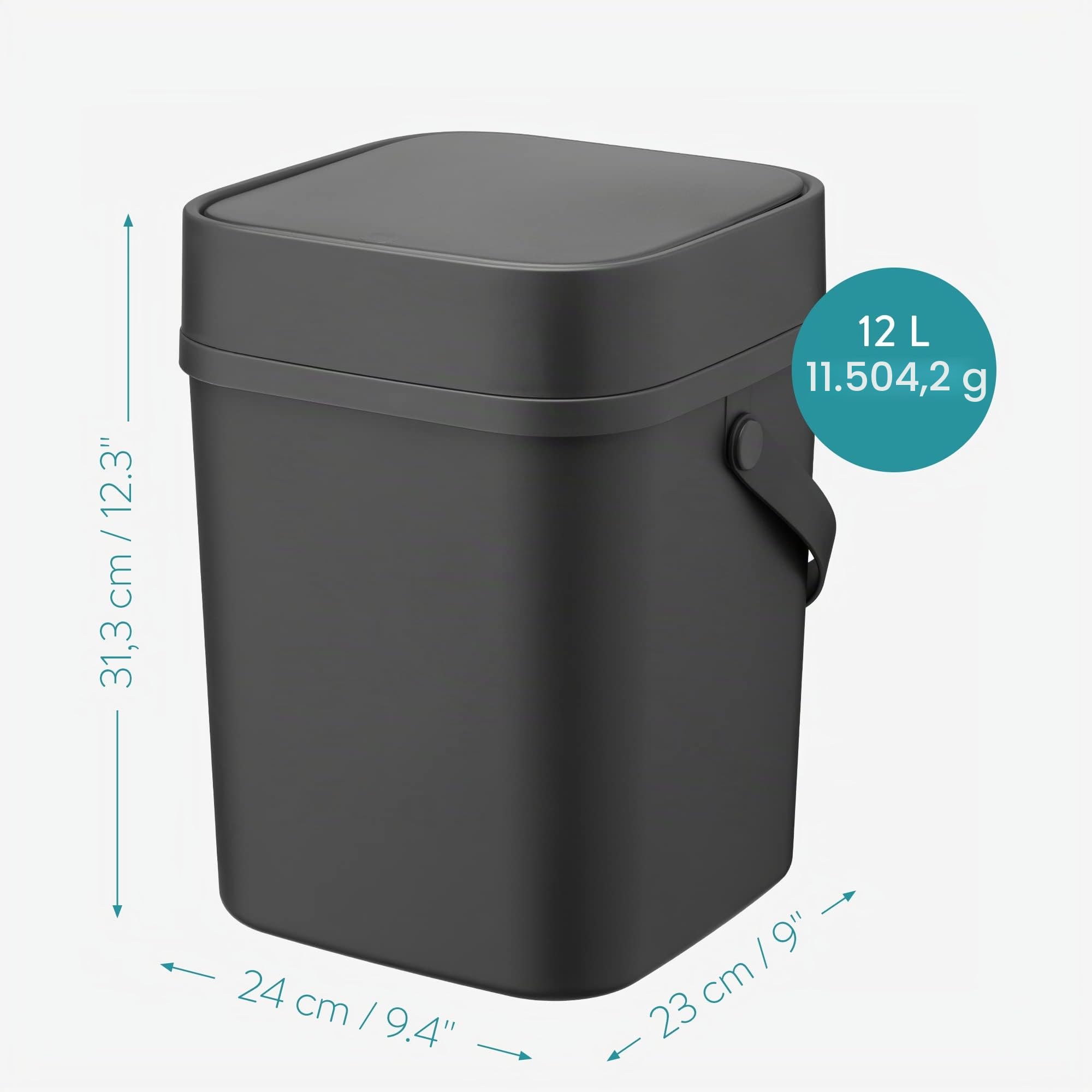 navaris-m-lleimer-12-liter-kosmetikeimer-grau-mit-druckdeckel image 6