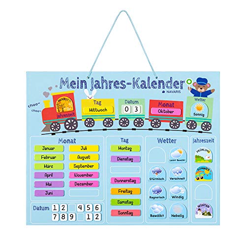 navaris-kitchen-kinderkalender-magnettafel-blau-deutsch-magnetisch image 8