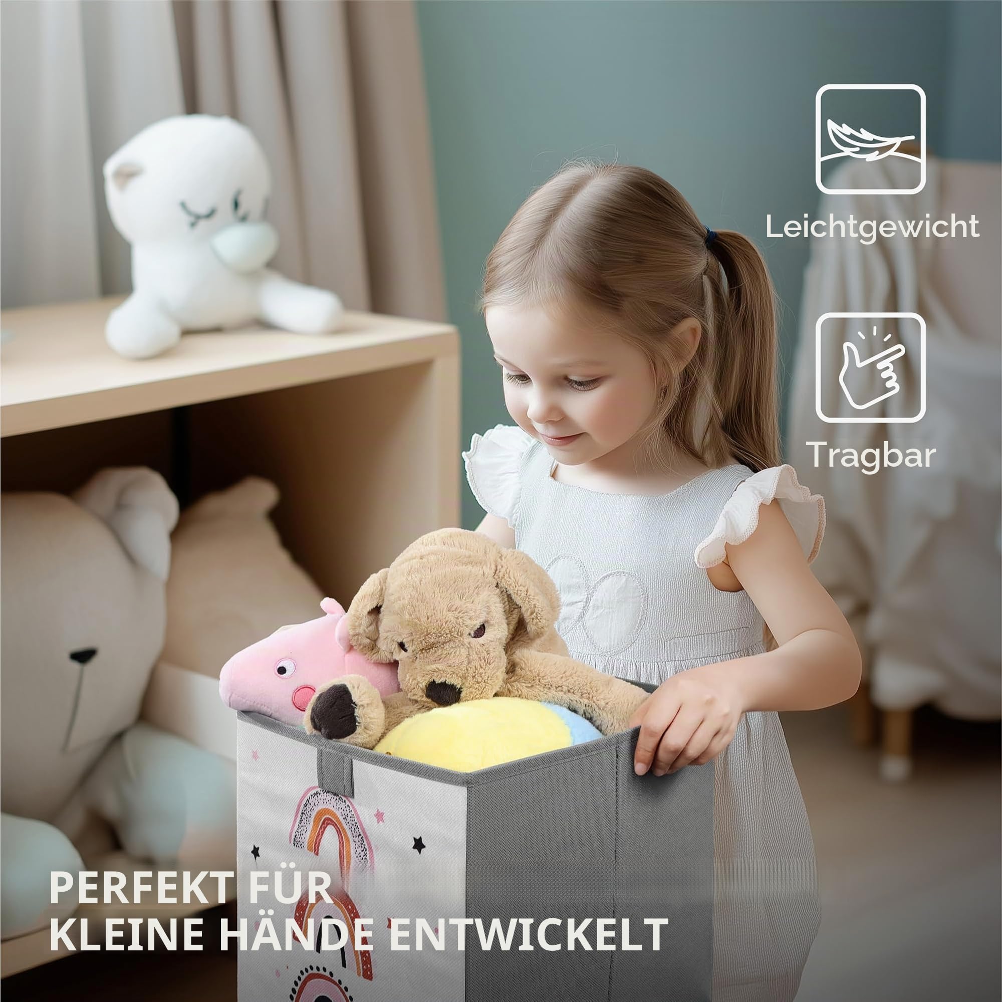 navaris-children-aufbewahrungsbox-28cm-3er-set-tier-motiv-faltbar image 7