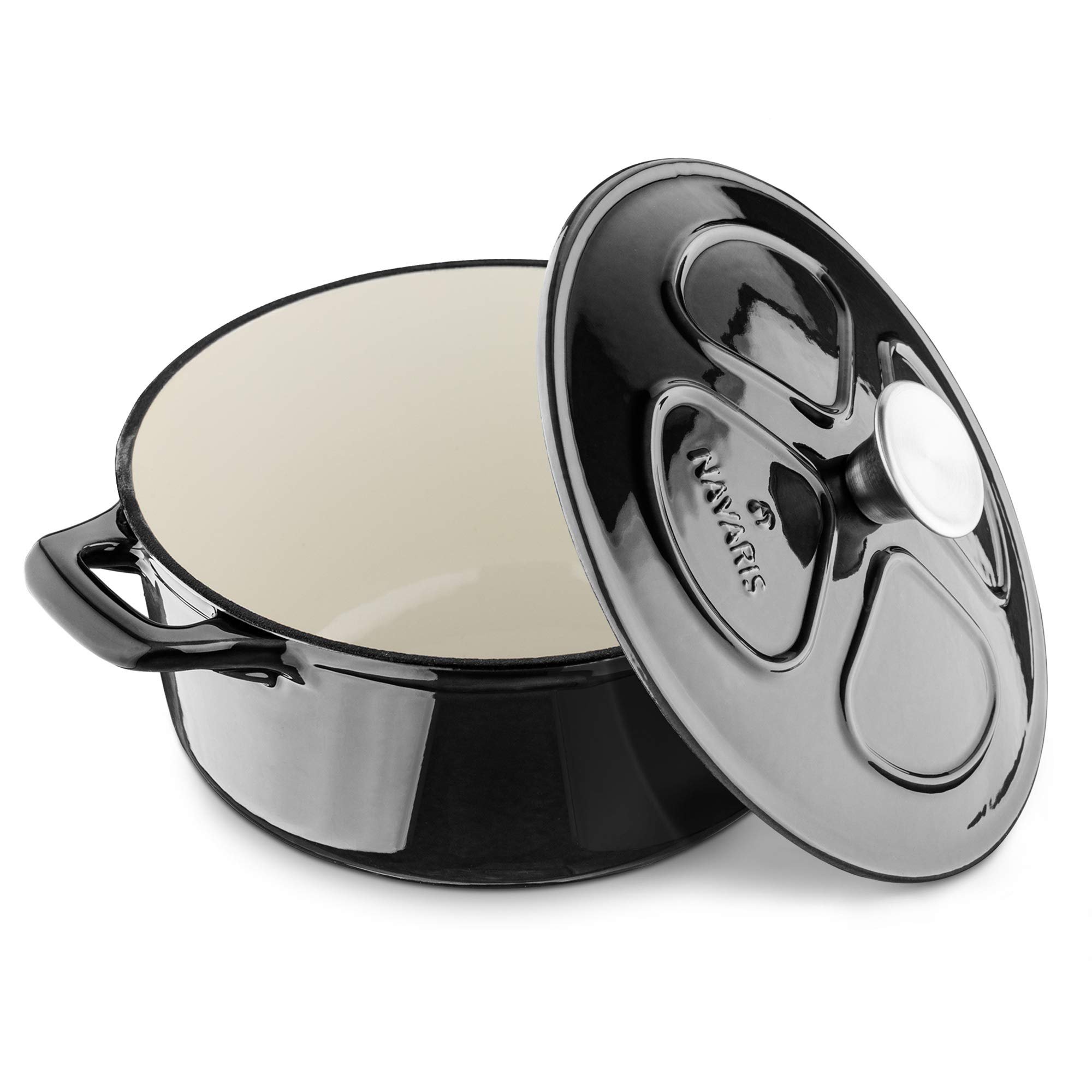 navaris-kitchen-gusseisen-topf-3-5-l-24-cm-schwarz image 7