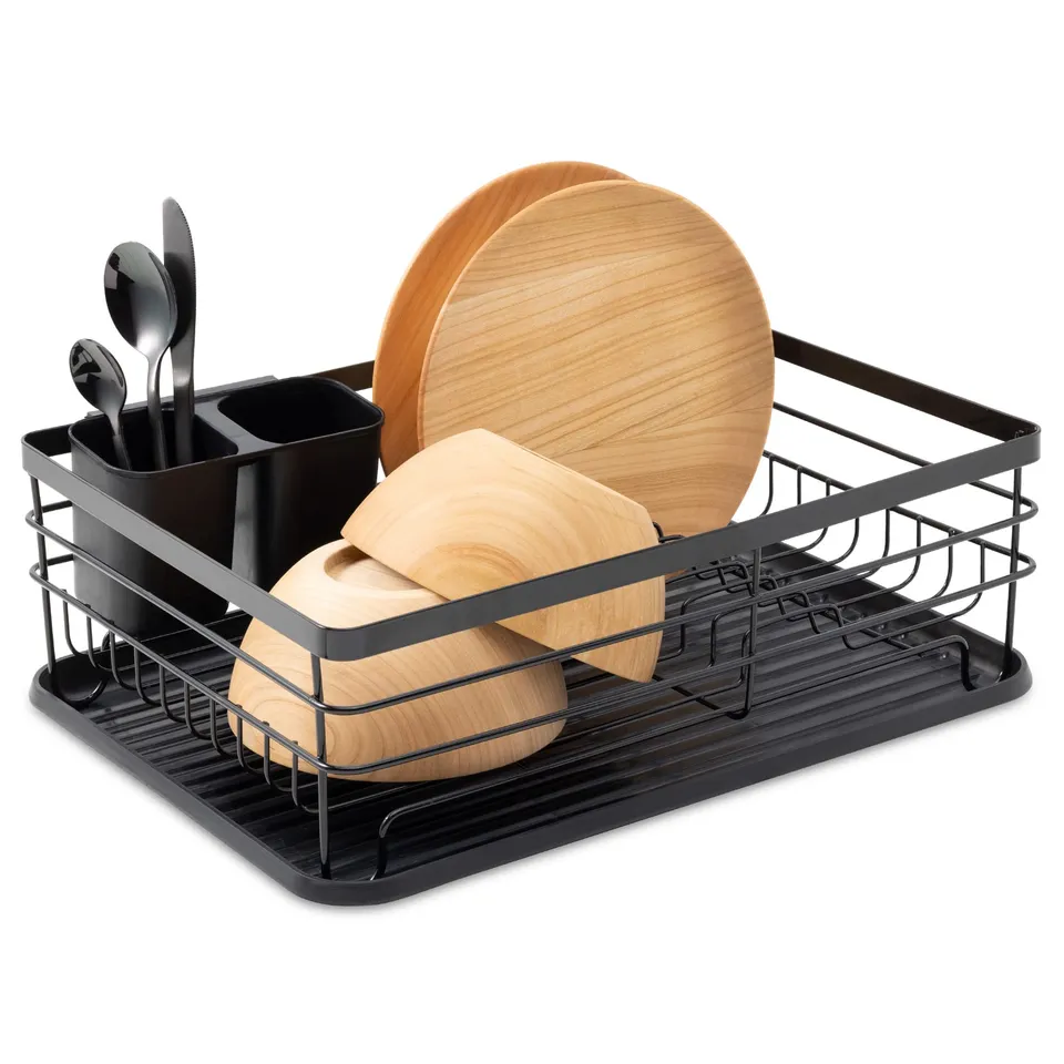 navaris-kitchen-abtropfgestell-schwarz-metall-41-5x30-5-cm image 1