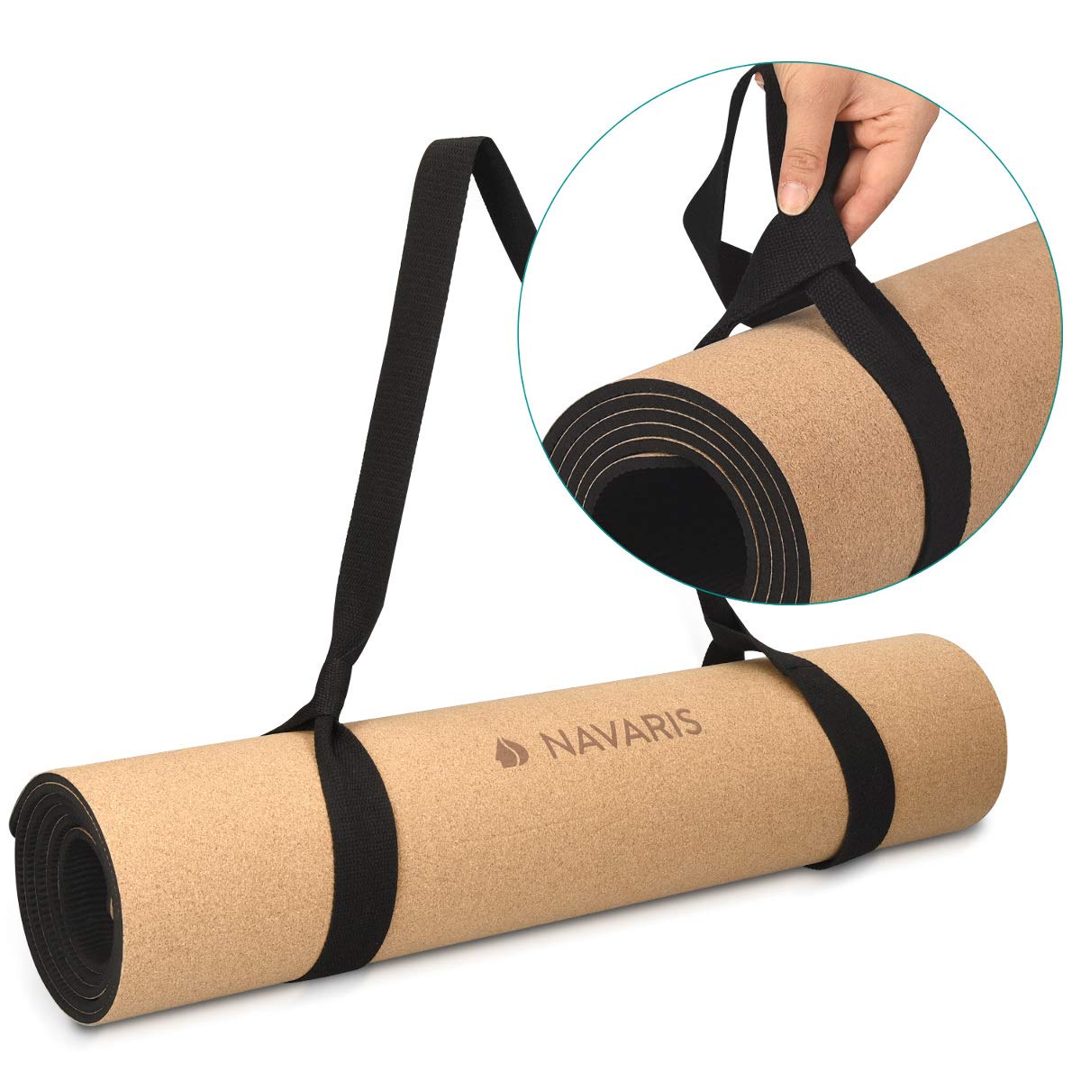 navaris-yogamatte-kork-sportmatte-183x61x0-5cm-tragegurt image 6