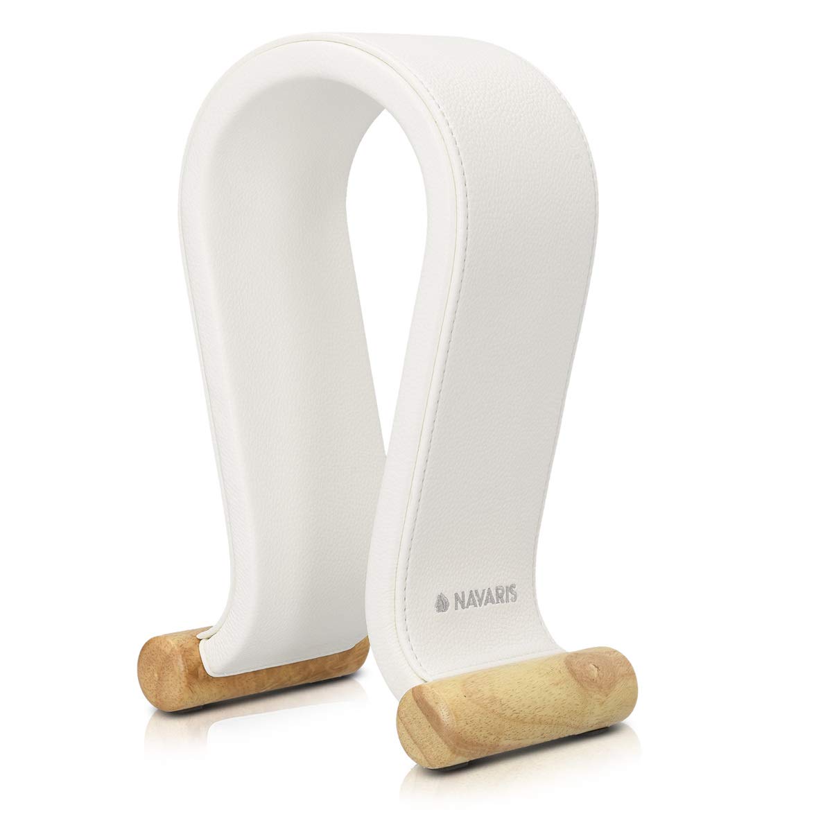 navaris-kopfh-rerst-nder-kunstleder-wei-headset-halter image 3