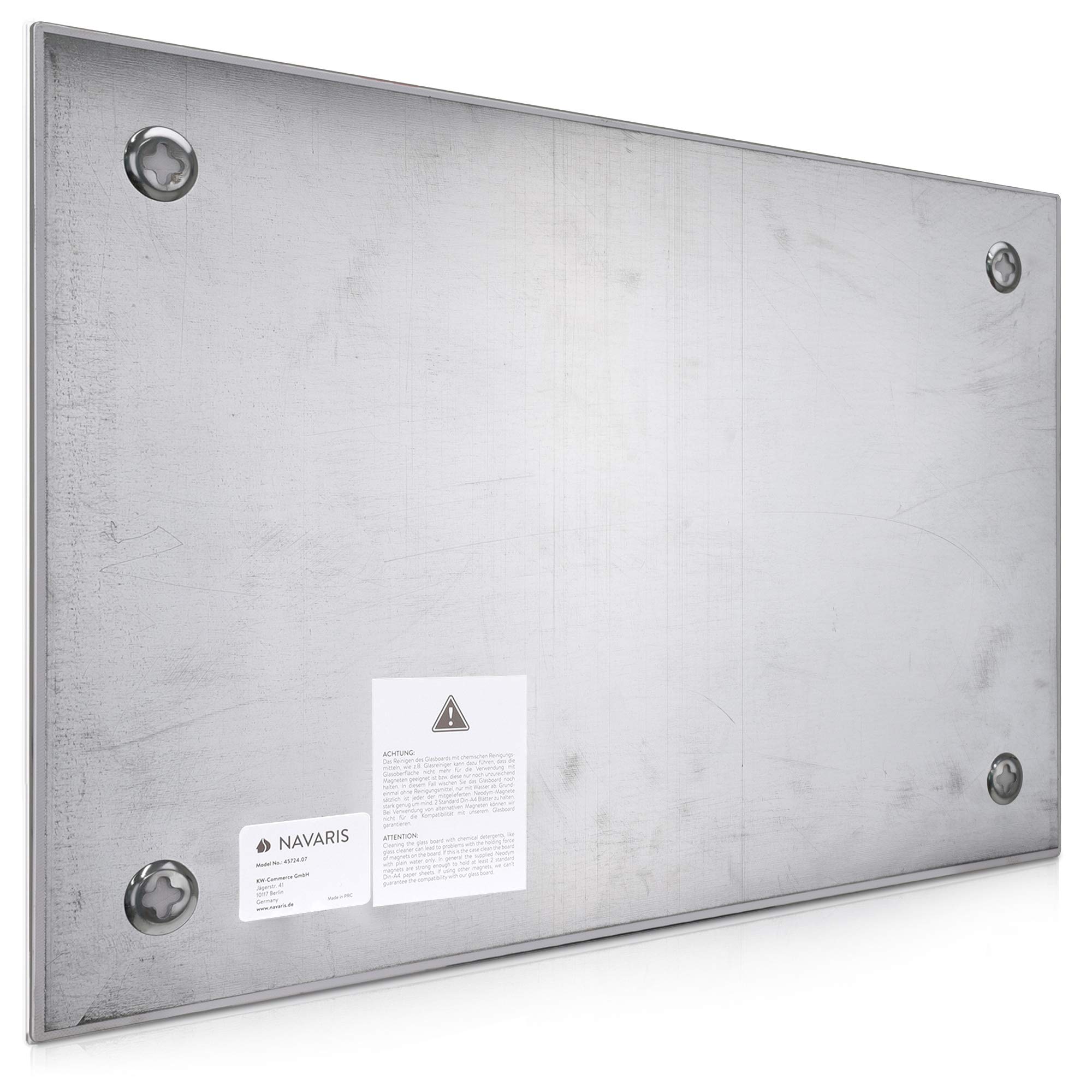 navaris-office-magnettafel-glas-60x40-wei-marmor-beschreibbar image 4