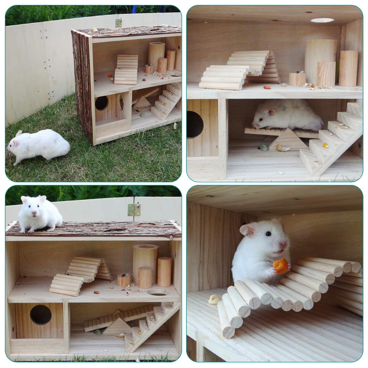 navaris-living-hamsterhaus-zweist-ckig-holz-39cm-f-r-nager image 2