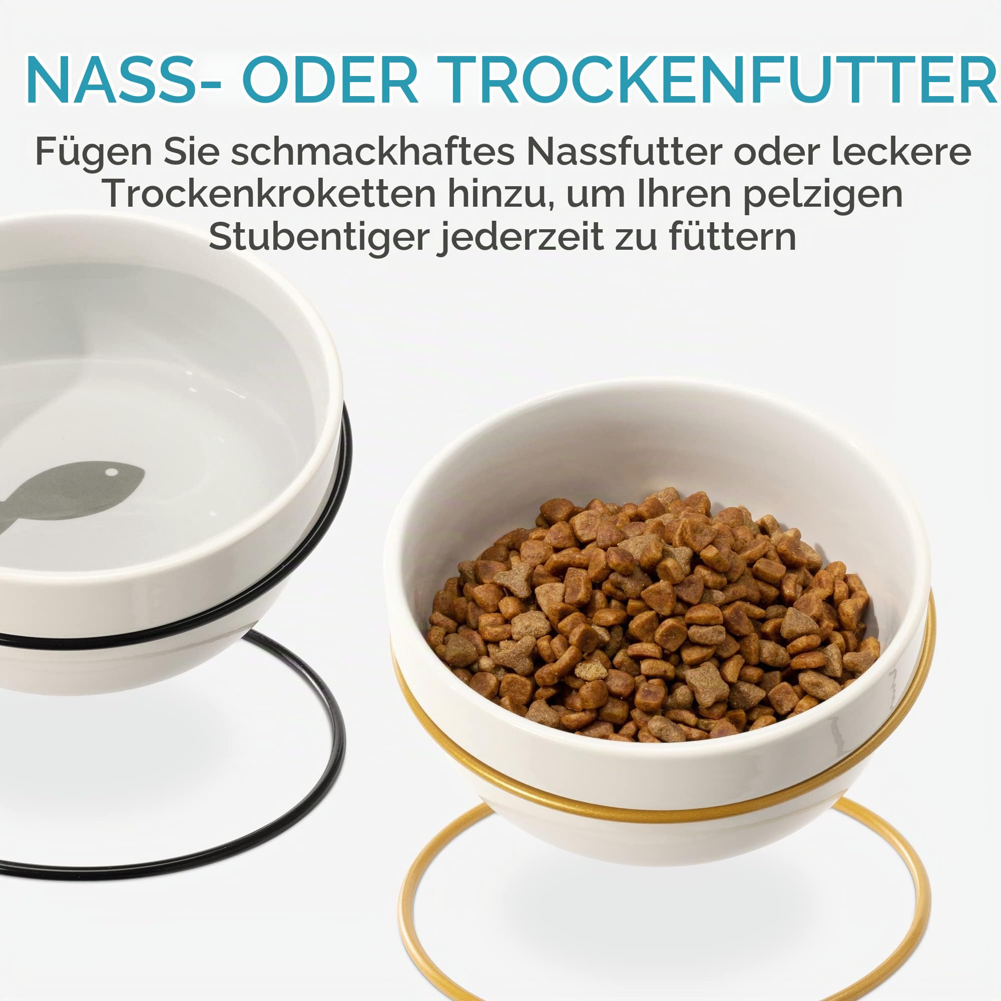 navaris-animals-fressnapf-keramik-2x-erh-ht-mit-st-nder-gold-schwarz image 3