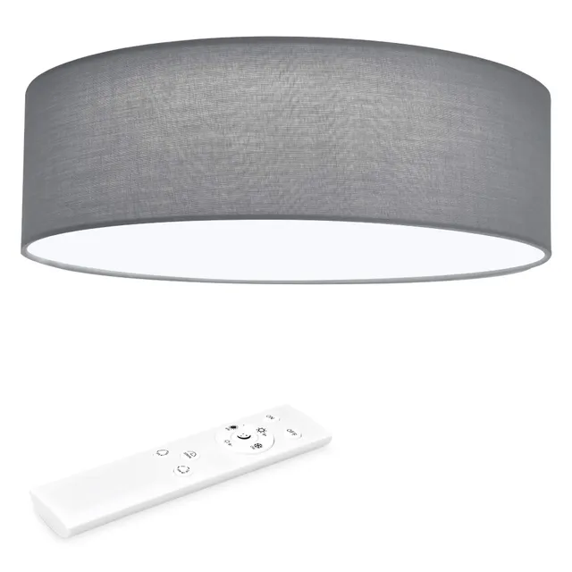 navaris-lighting-led-deckenleuchte-40-cm-rund-grau-hellgrau-dimmbar image 1