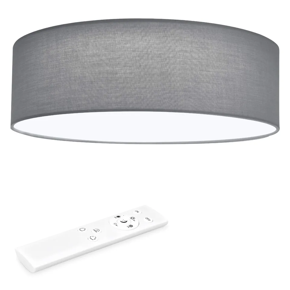 navaris-lighting-led-deckenleuchte-40-cm-rund-grau-hellgrau-dimmbar image 1