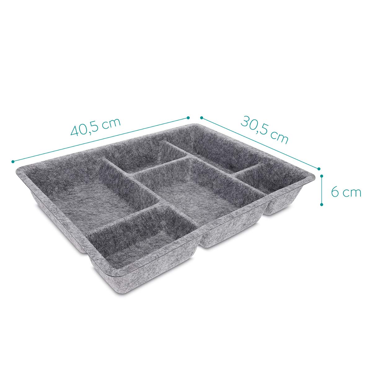 navaris-schubladen-organizer-filzeinsatz-ordnungssystem-grau image 3