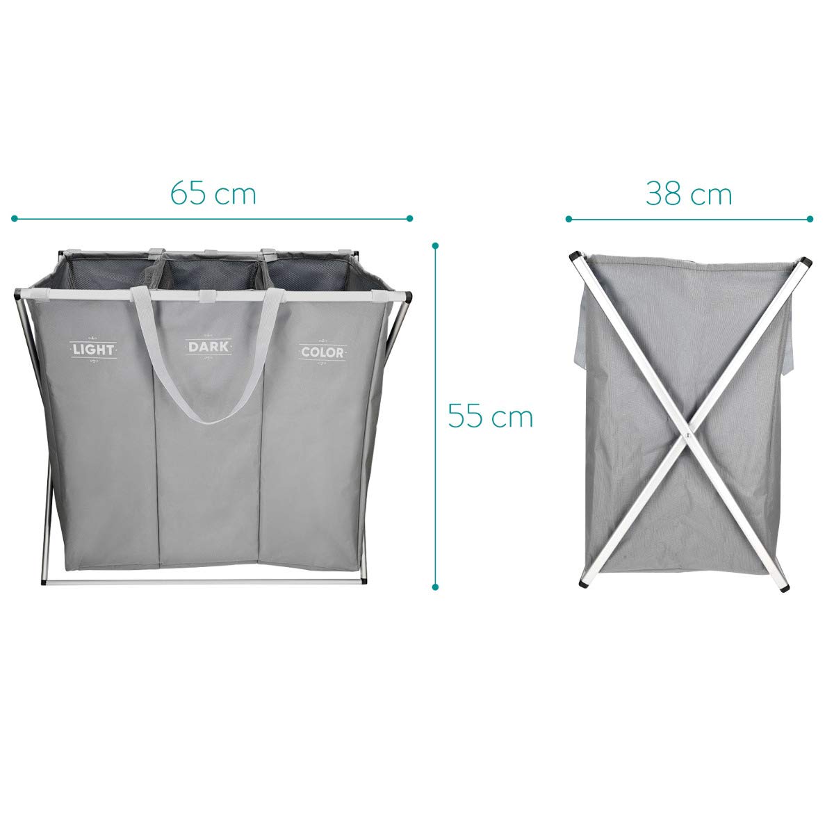 navaris-w-schekorb-3-f-cher-65x38x55cm-grau-3x43l image 3
