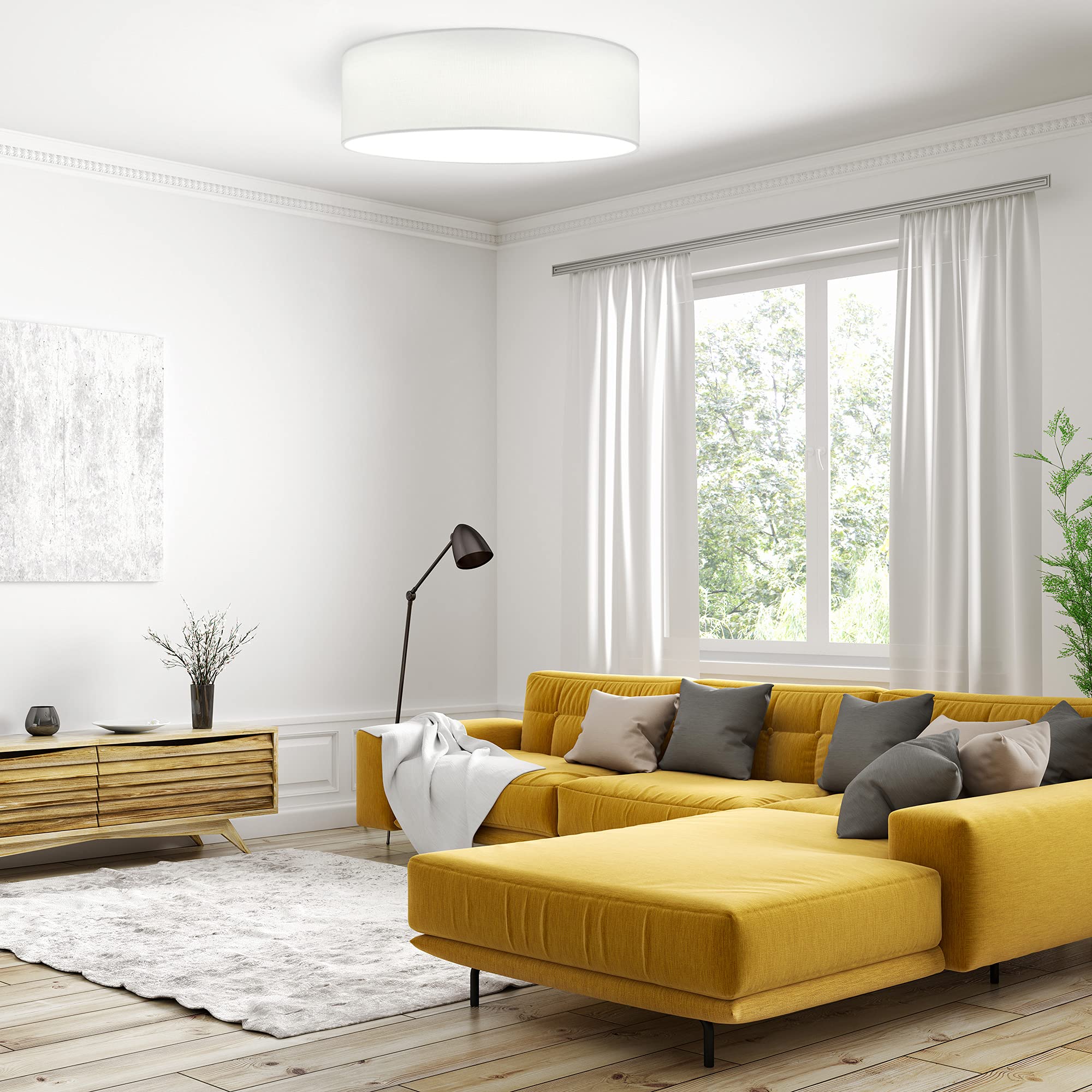 navaris-lighting-led-deckenleuchte-40-cm-rund-wei-dimmbar image 2