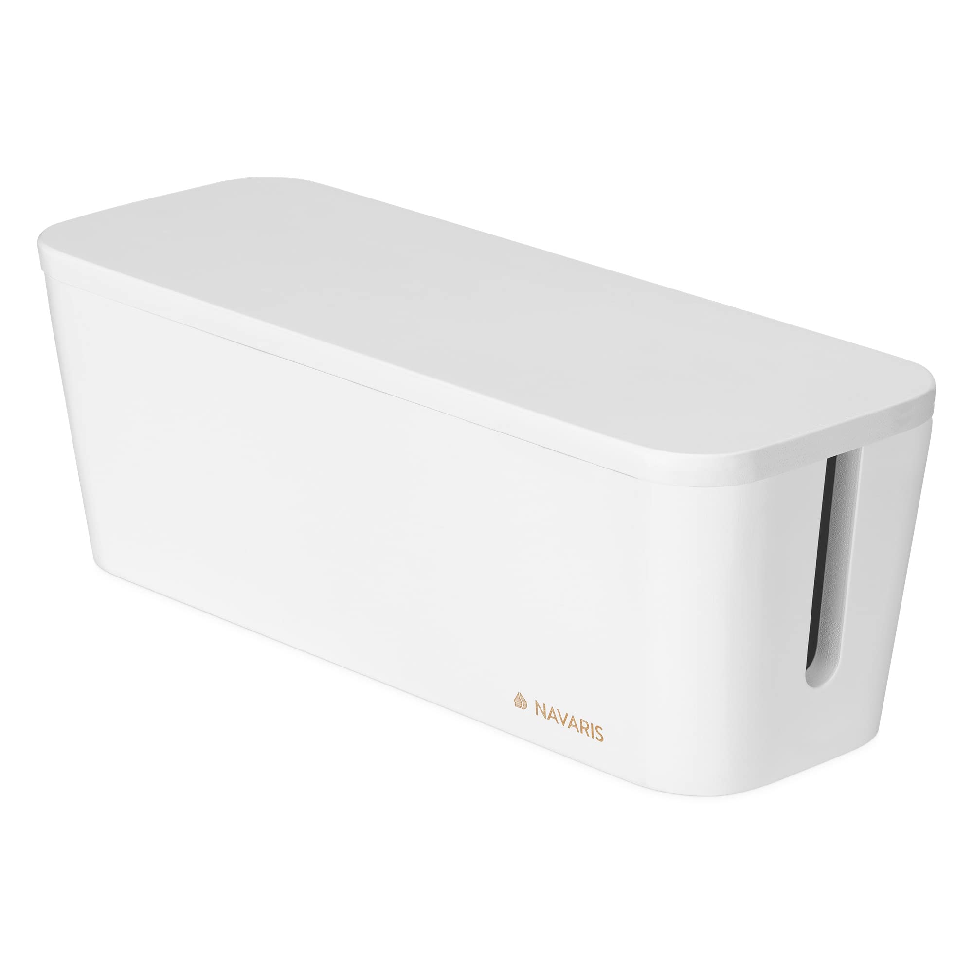 navaris-kabelbox-wei-32x12cm-bambus-kabeldose-mit-deckel image 5