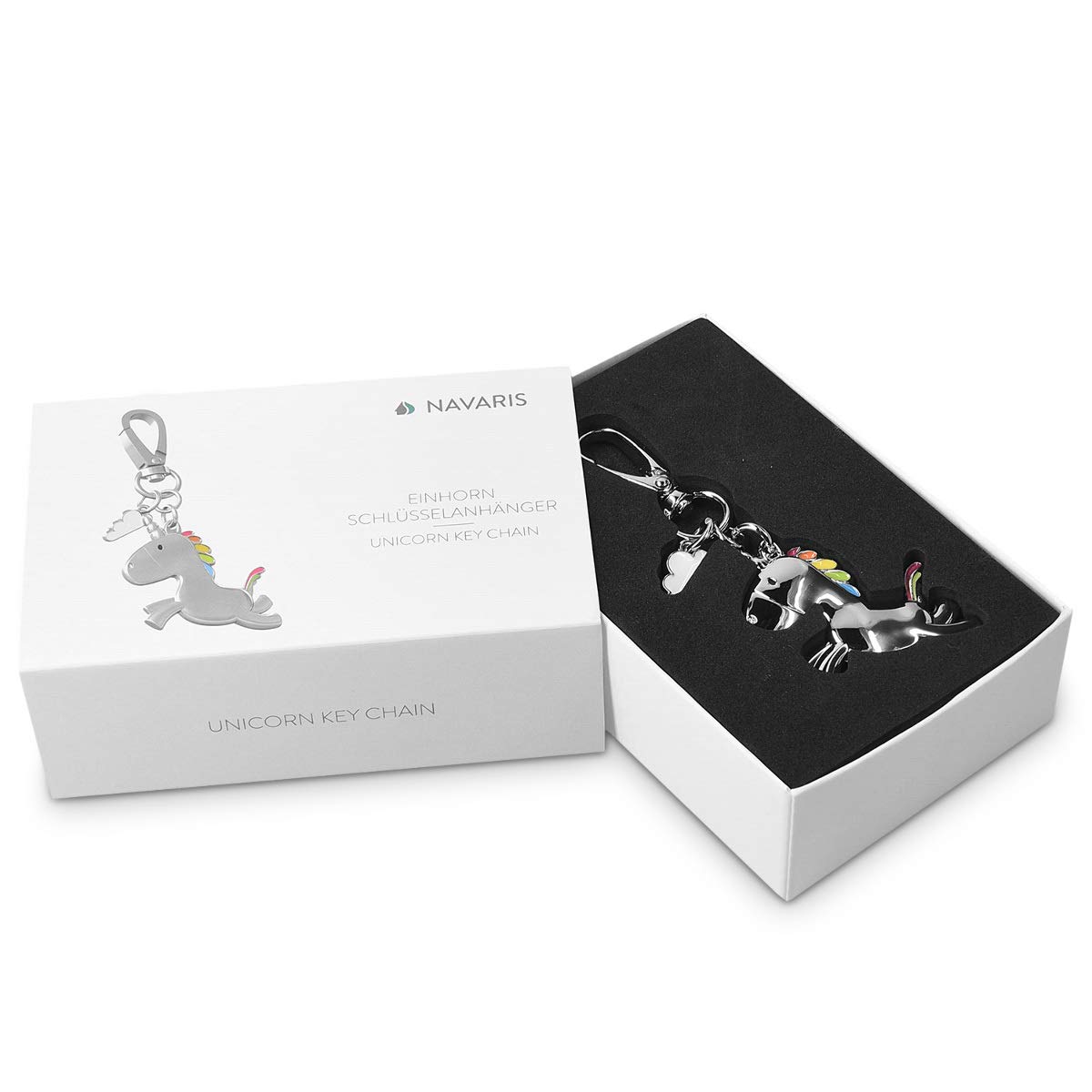 navaris-travel-einhorn-wolke-schl-sselanh-nger-metall-silber image 6