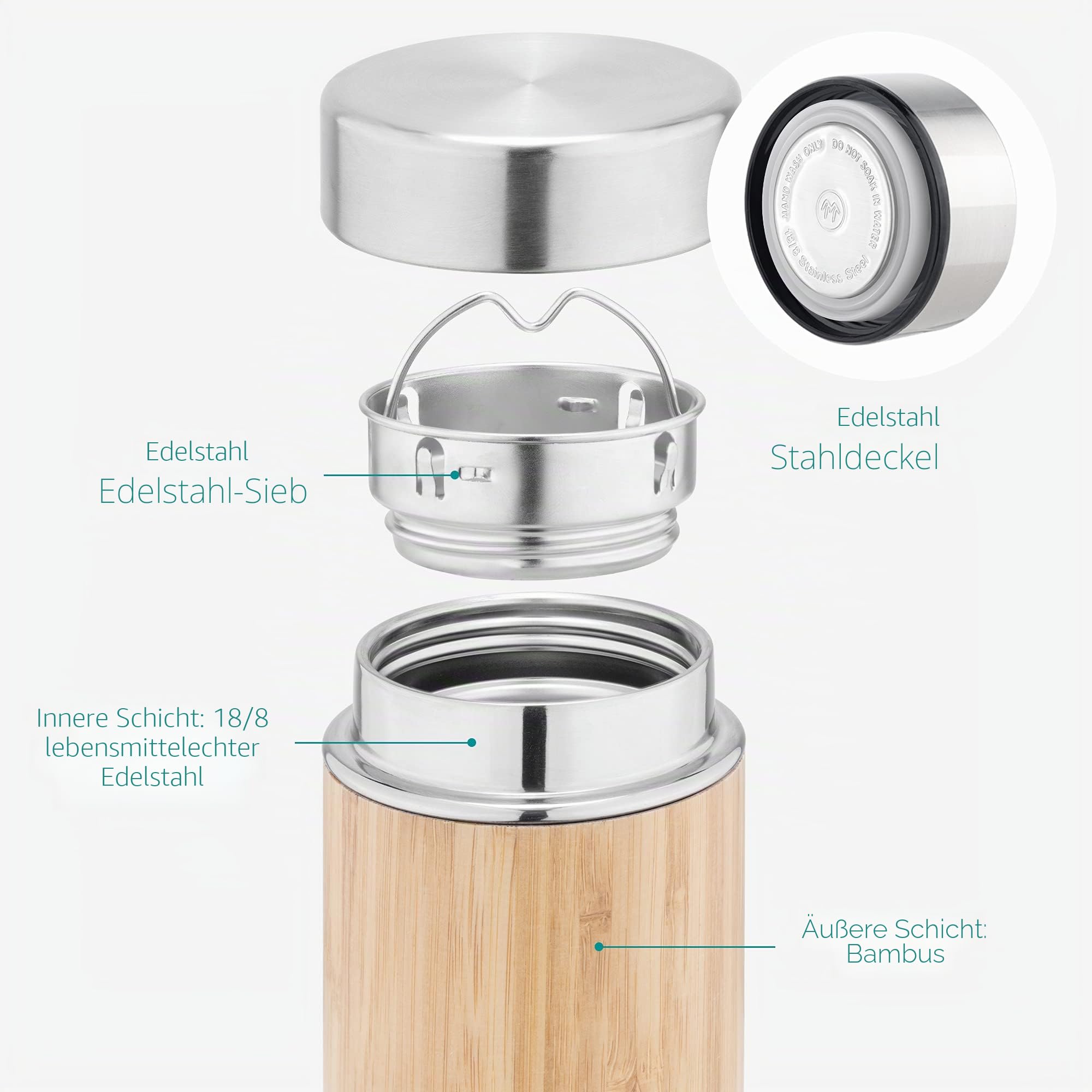 navaris-kitchen-teeflasche-edelstahl-500ml-mit-sieb-bambus image 4