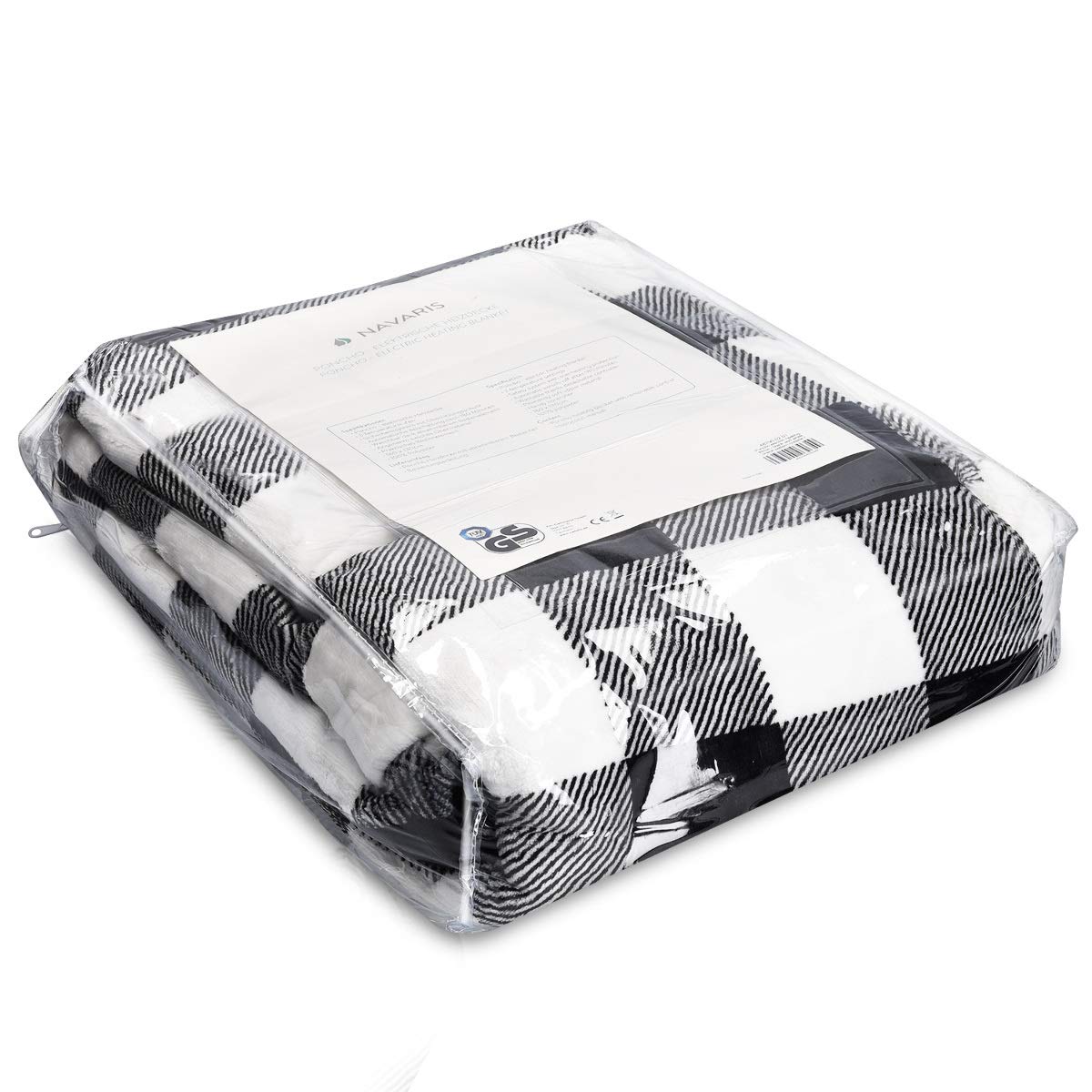 navaris-xxl-poncho-heizdecke-180x130-schwarz-wei-waschbar image 7