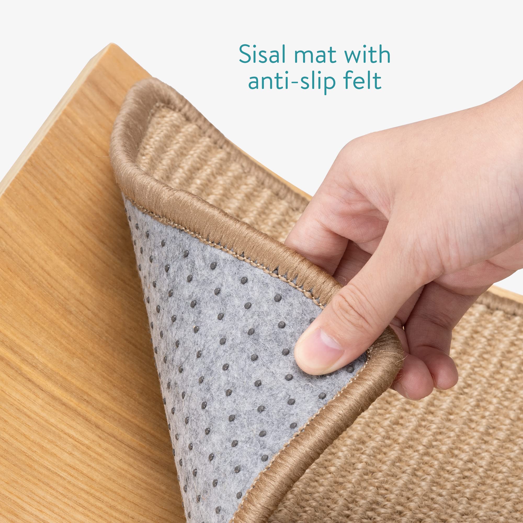 navaris-animals-katzenwandliege-50x35cm-sisal-kratzmatte-holz image 4
