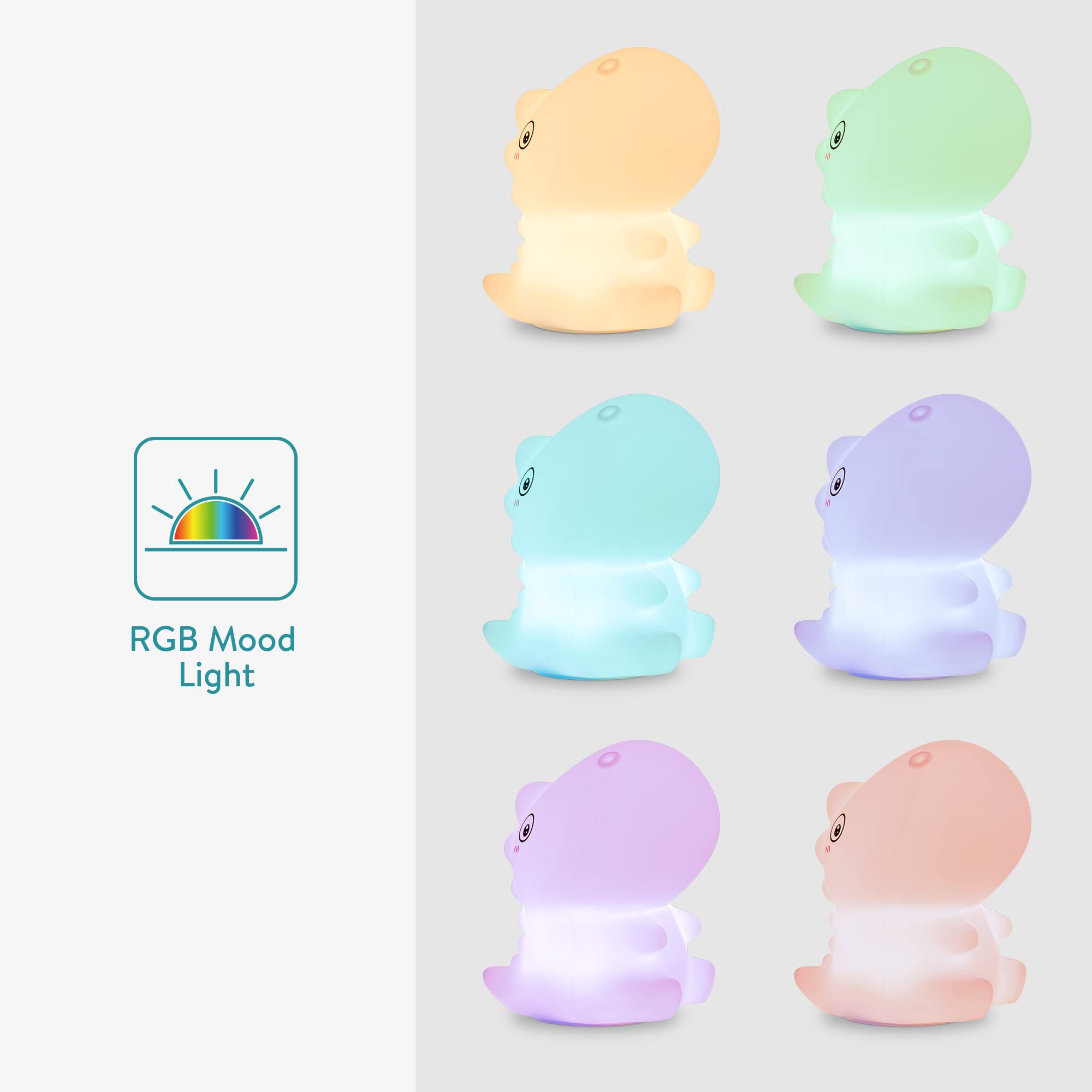 navaris-dino-led-nachtlicht-rgb-silikon-wei-aufladbar image 3