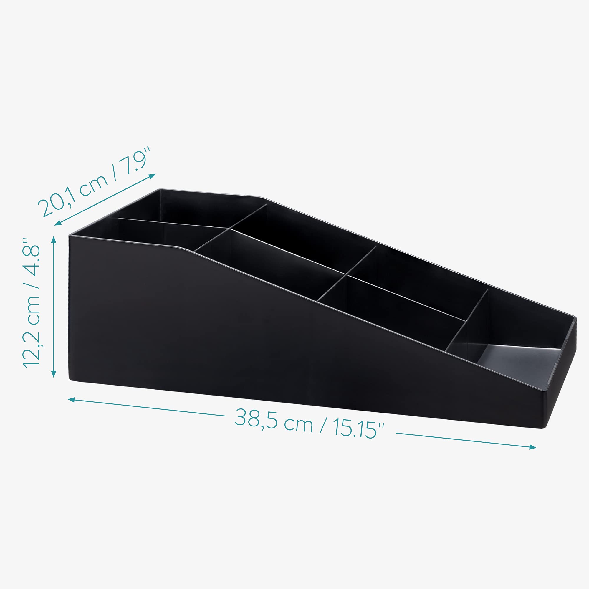 navaris-kaffee-organizer-kaffeebar-7-f-cher-aufbewahrungsbox-schwarz image 4