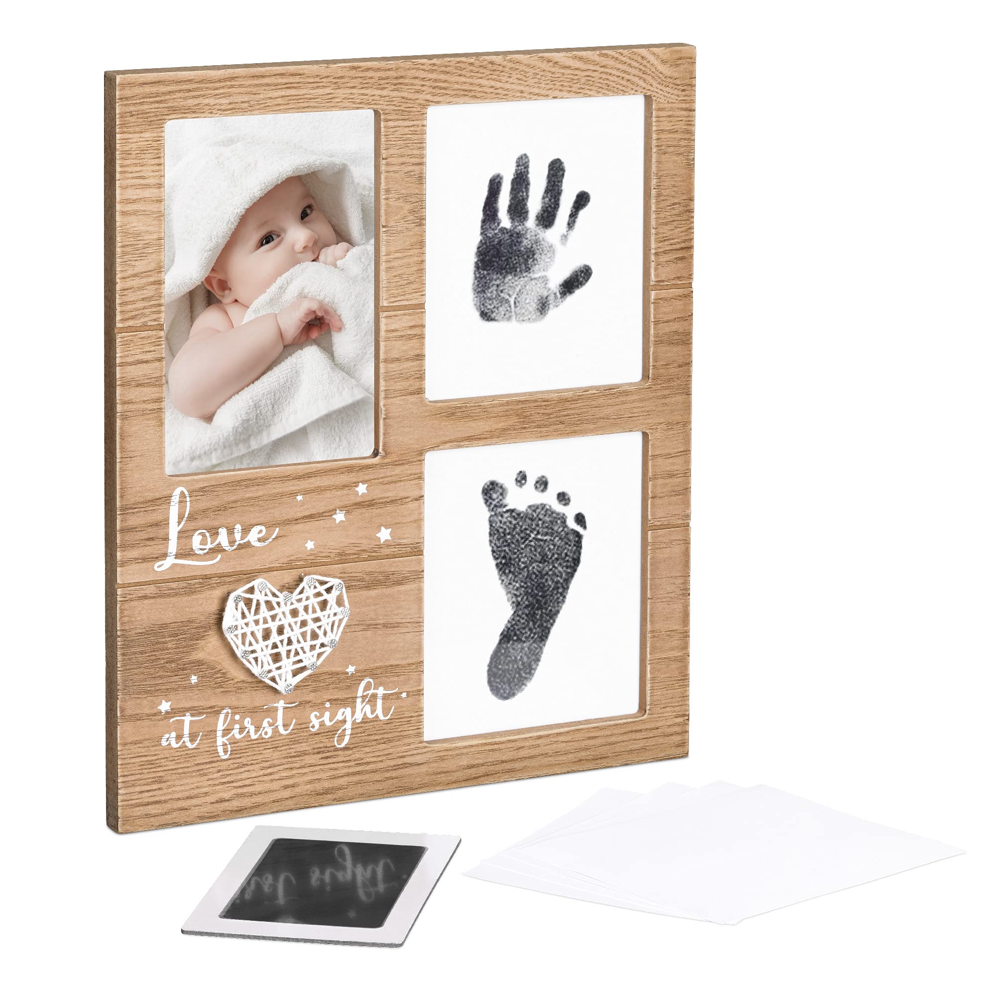 navaris-baby-bilderrahmen-handabdruck-fu-abdruck-set-wei image 1
