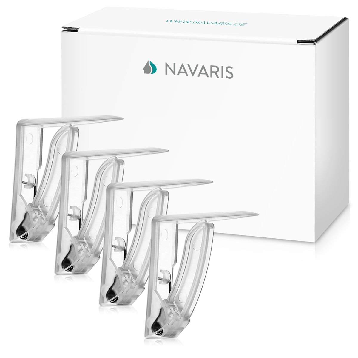navaris-living-tischtuchklammern-transparent-4er-set image 5