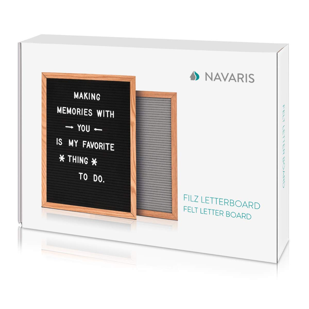 navaris-letter-board-filz-42x30cm-schwarz-eichenrahmen image 7