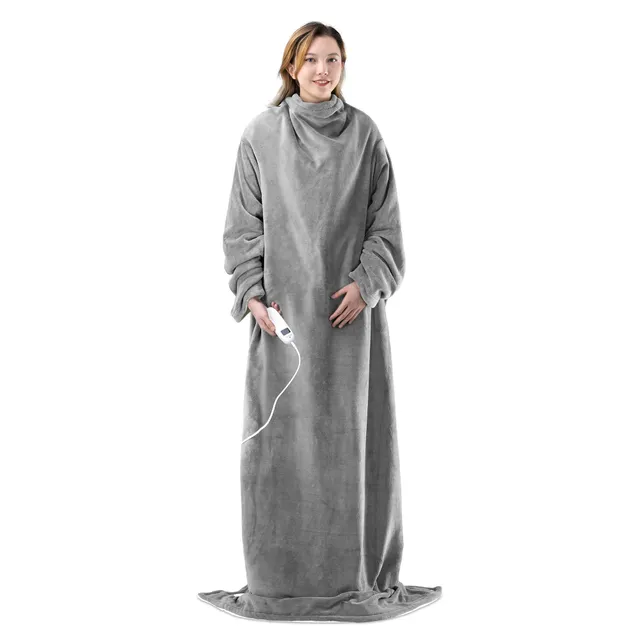 navaris-heizdecke-mit-rmeln-195x125cm-grau-creme-9-stufen image 1