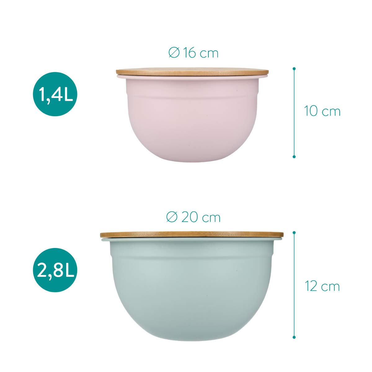 navaris-kitchen-sch-sselset-2er-mit-bambusdeckel-1-4l-2-8l-metall image 6